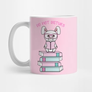 Do not disturb, cute rabbit reading Mug